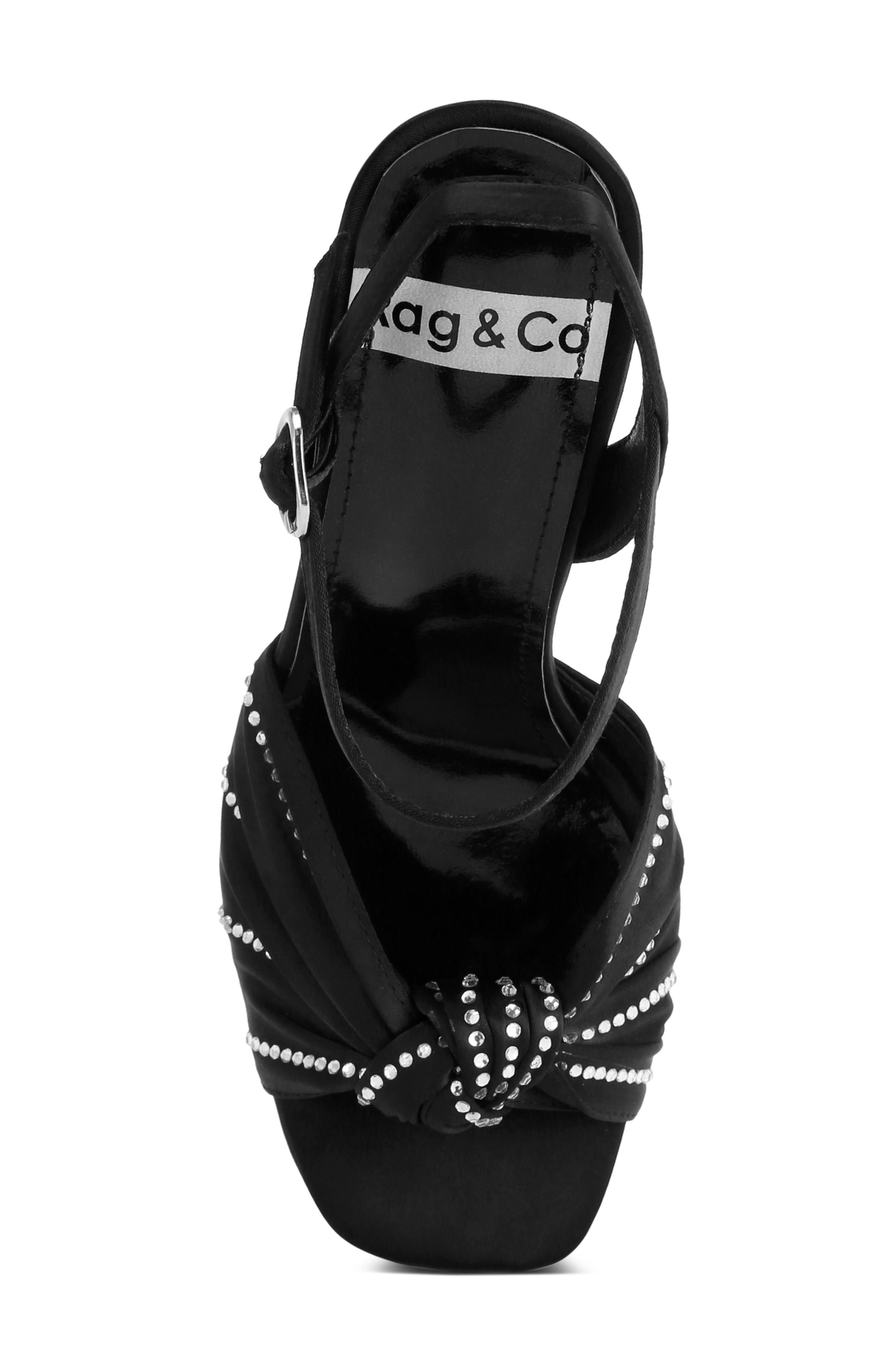 Margala Platform Sandal, Alternate, color, BLACK SATIN