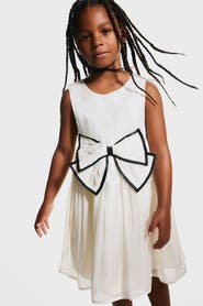 H&M Bow-detail Organza Dress