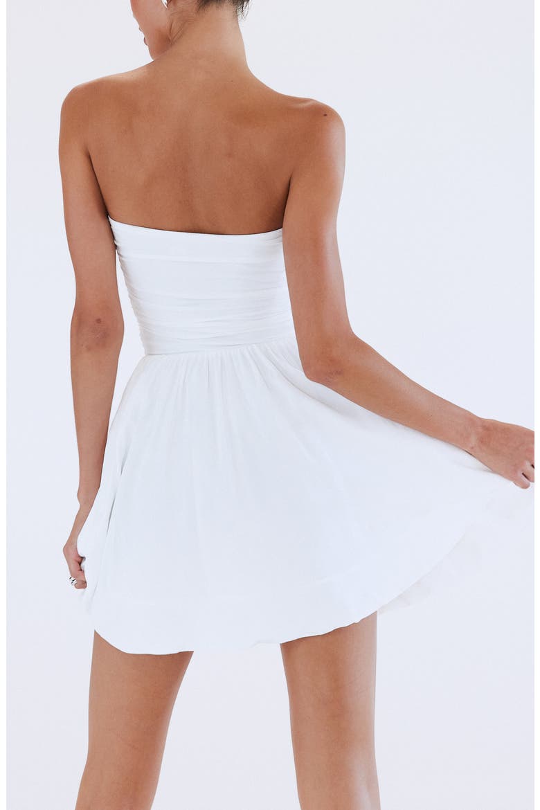 Rashida Strapless Minidress, Alternate, color, WHITE
