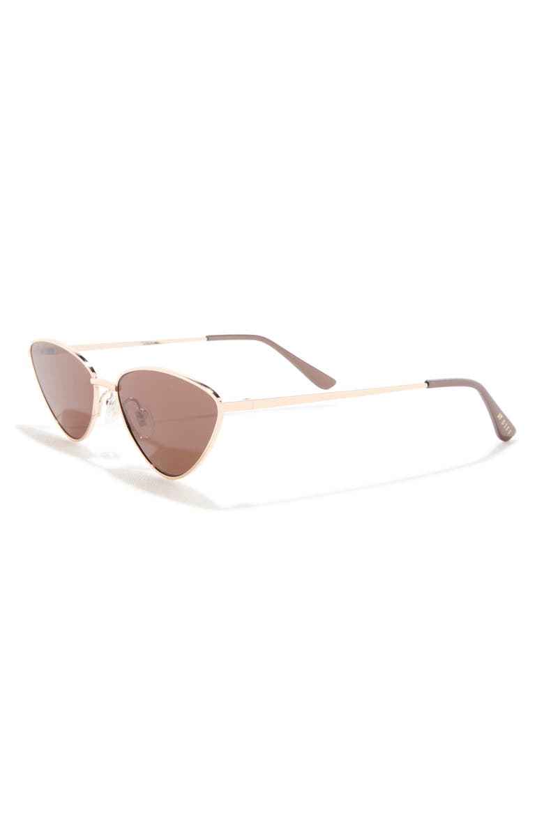 Tabitha 60mm Cat Eye Sunglasses, Alternate, color, GOLD/ BROWN
