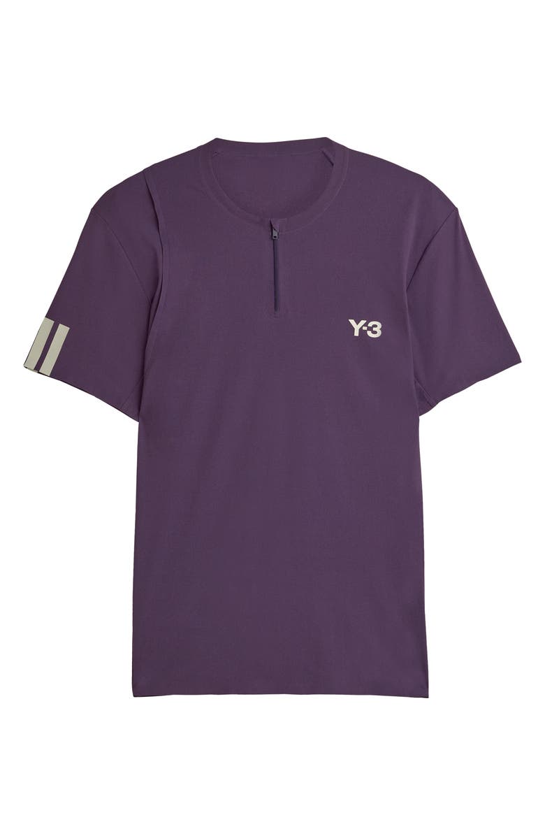 adidas Y-3 Zip T-Shirt, Alternate, color, Aurora Plum
