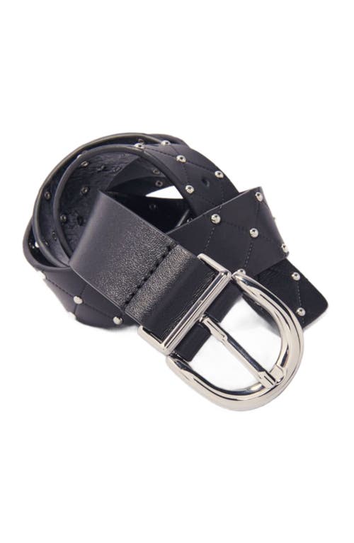 MAJE MAJE QUILTED LEATHER BELT