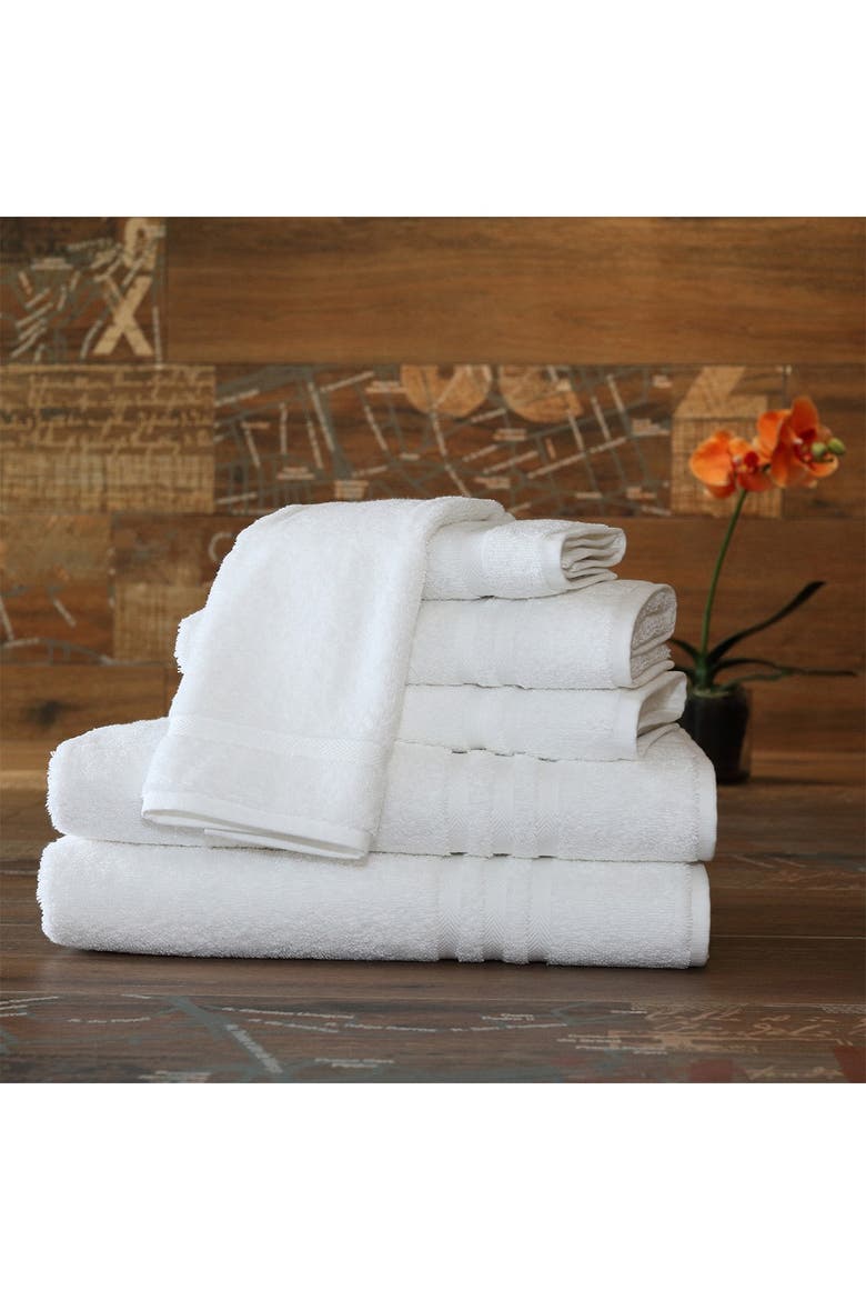 Denzi 6-Piece Towel Set - White, Alternate, color, WHITE