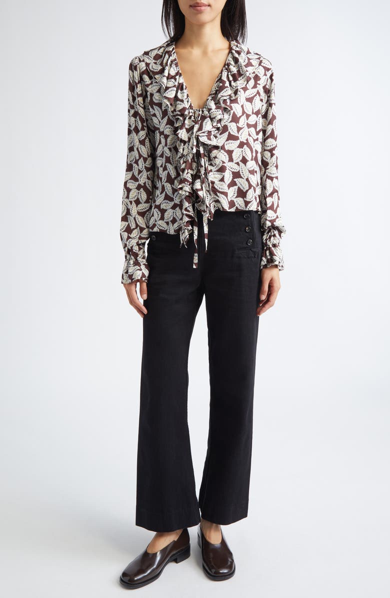 Bode Denim Sailor Trousers, Alternate, color, Black