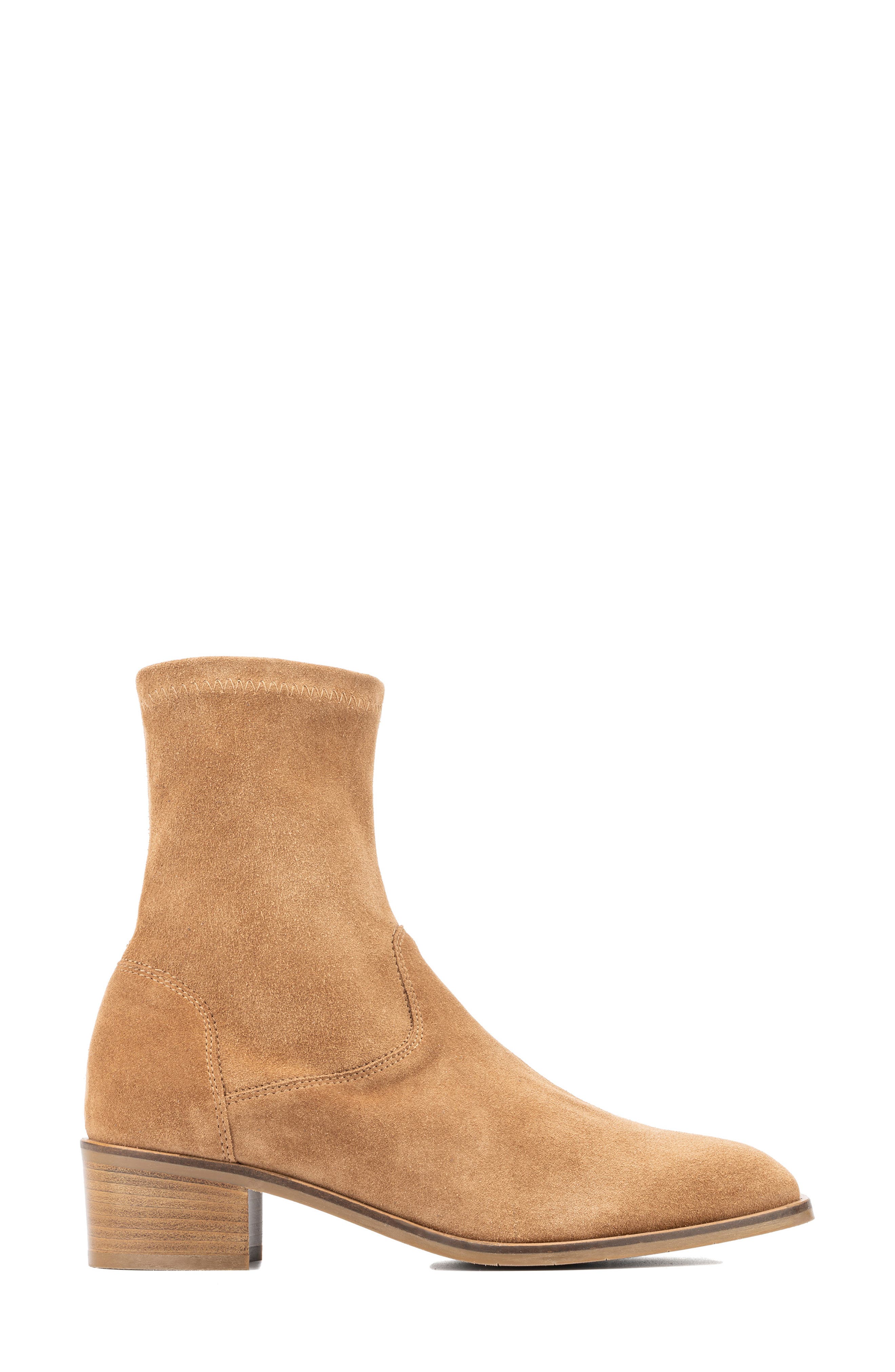 Renza Block Heel Zip Bootie, Alternate, color, WHISKEY