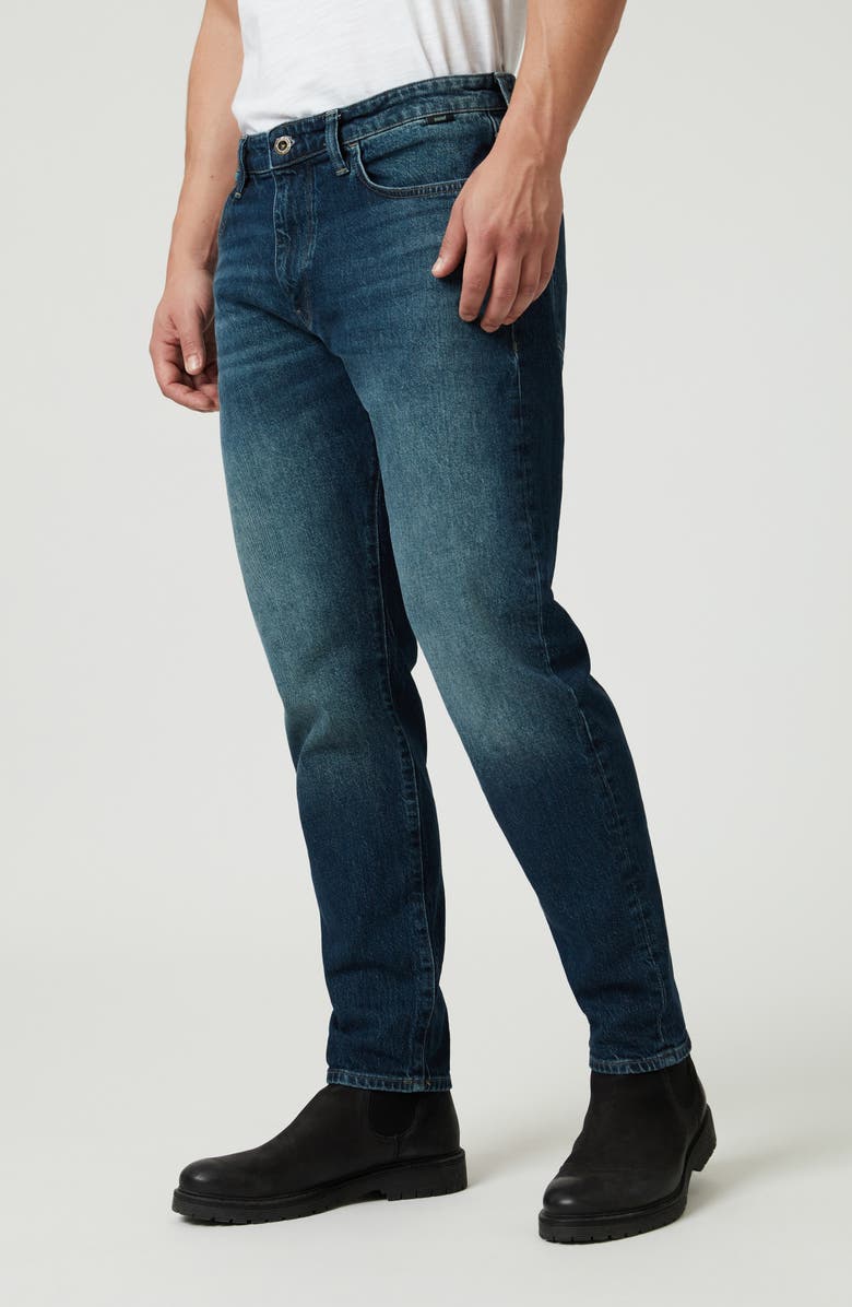 Mavi Jeans London Relaxed Tapered Jeans, Alternate, color, Deep Blue Denim
