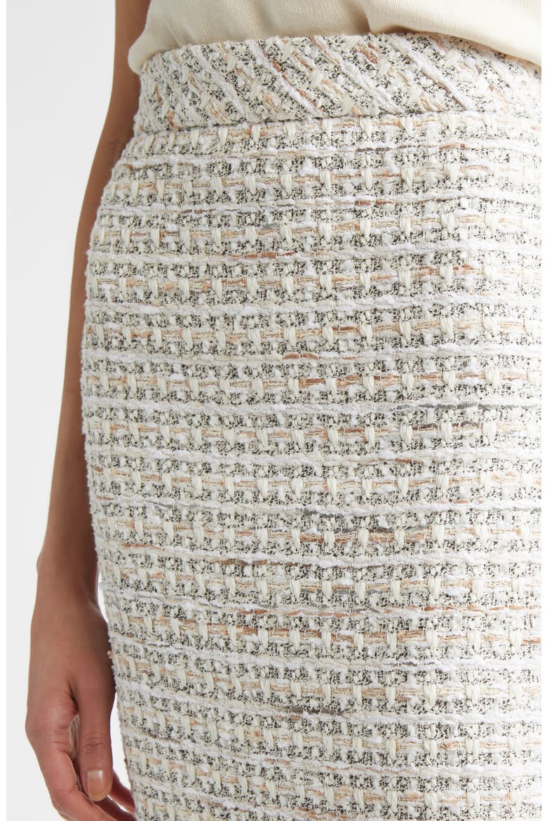 Côte d'Azure Tweed Midi Pencil Skirt, Alternate, color, ECRU / TAUPE MULTI