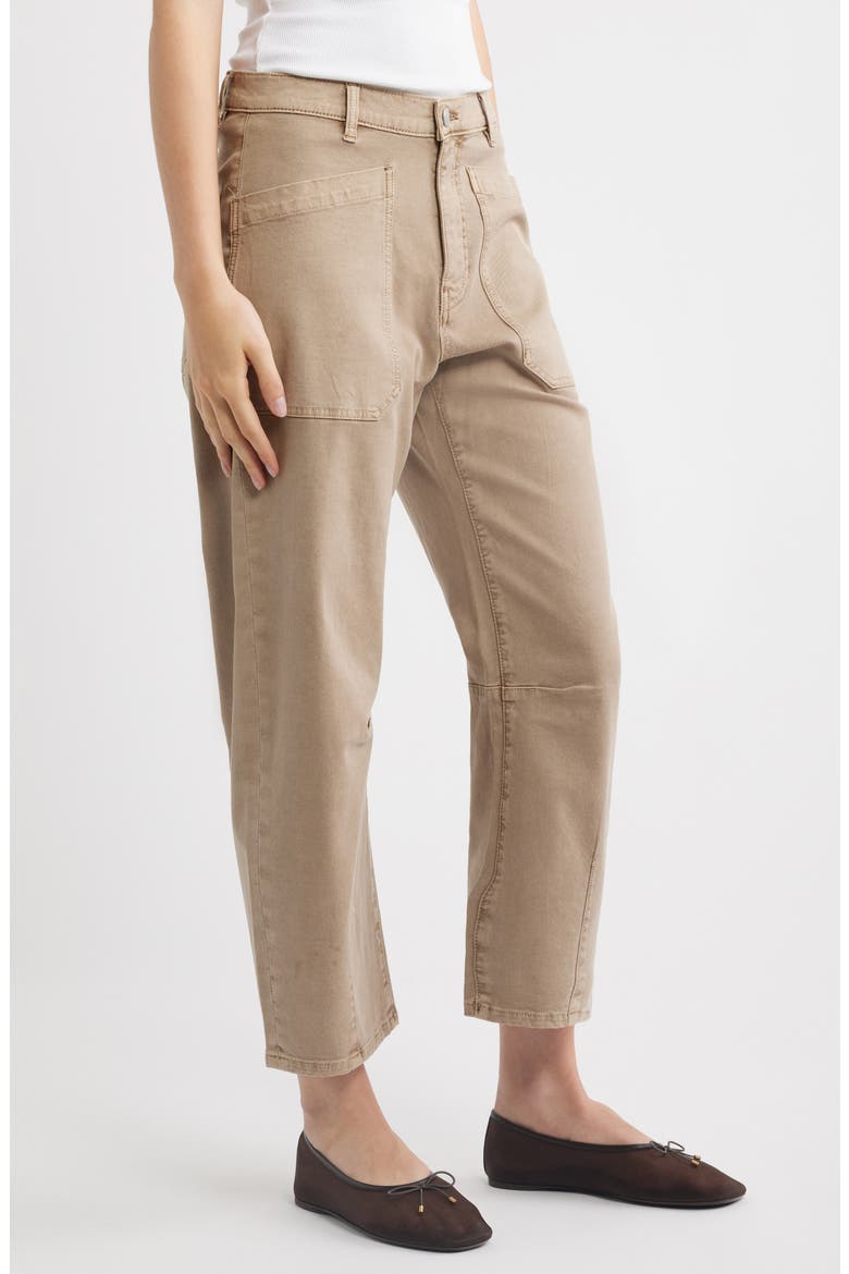 Bilie Easy Barrel High Rise Twill Pants, Alternate, color, DESERT