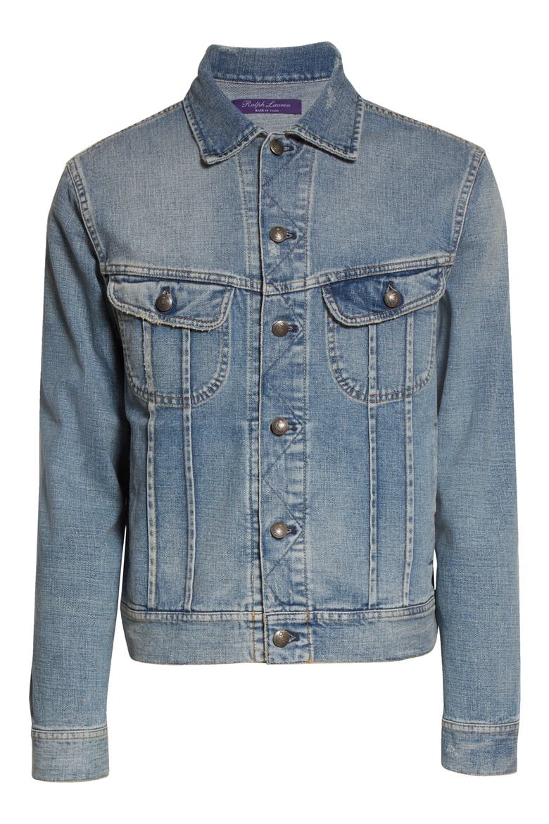 Distressed Denim Jacket, Alternate, color, LIGHT BLUE DENIM