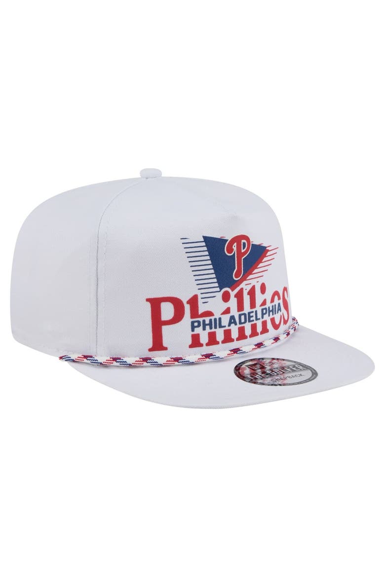 Men's New Era  White Philadelphia Phillies Collide Golfer Snapback Hat, Alternate, color, White