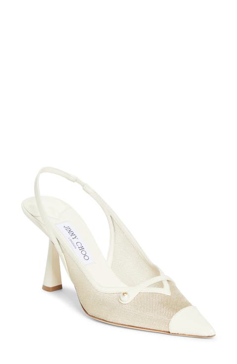 Amita Pointed Cap Toe Slingback Pump (Women)