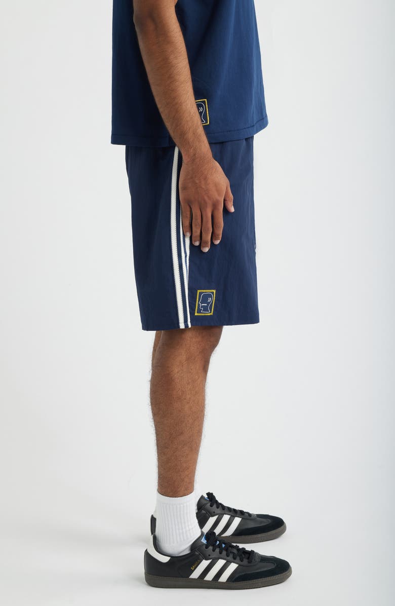 adidas Originals x Brain Dead Disney Shorts, Alternate, color, Collegiate Navy