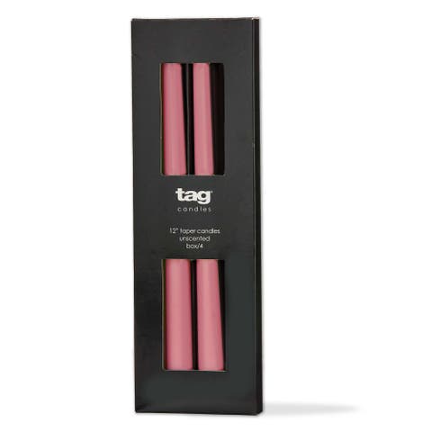 Color Studio Traditional Taper Unscented Pink Candle Set