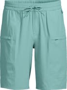Lands' End 9 Inch Packable Cargo Swim Shorts
