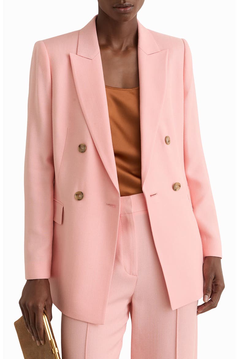 Magda Double Breasted Blazer, Main, color, PINK
