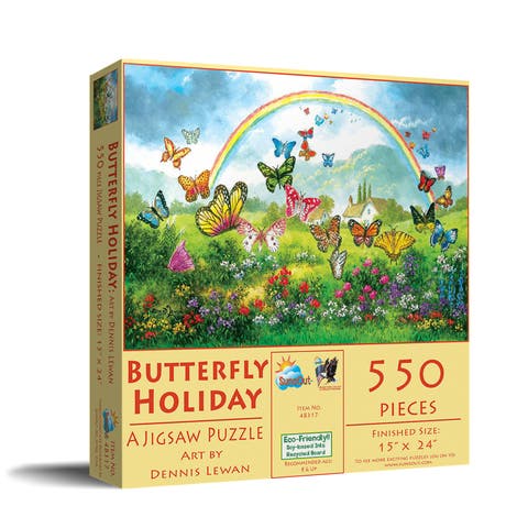 Butterfly Holiday 550 piece Jigsaw Puzzle for Adults