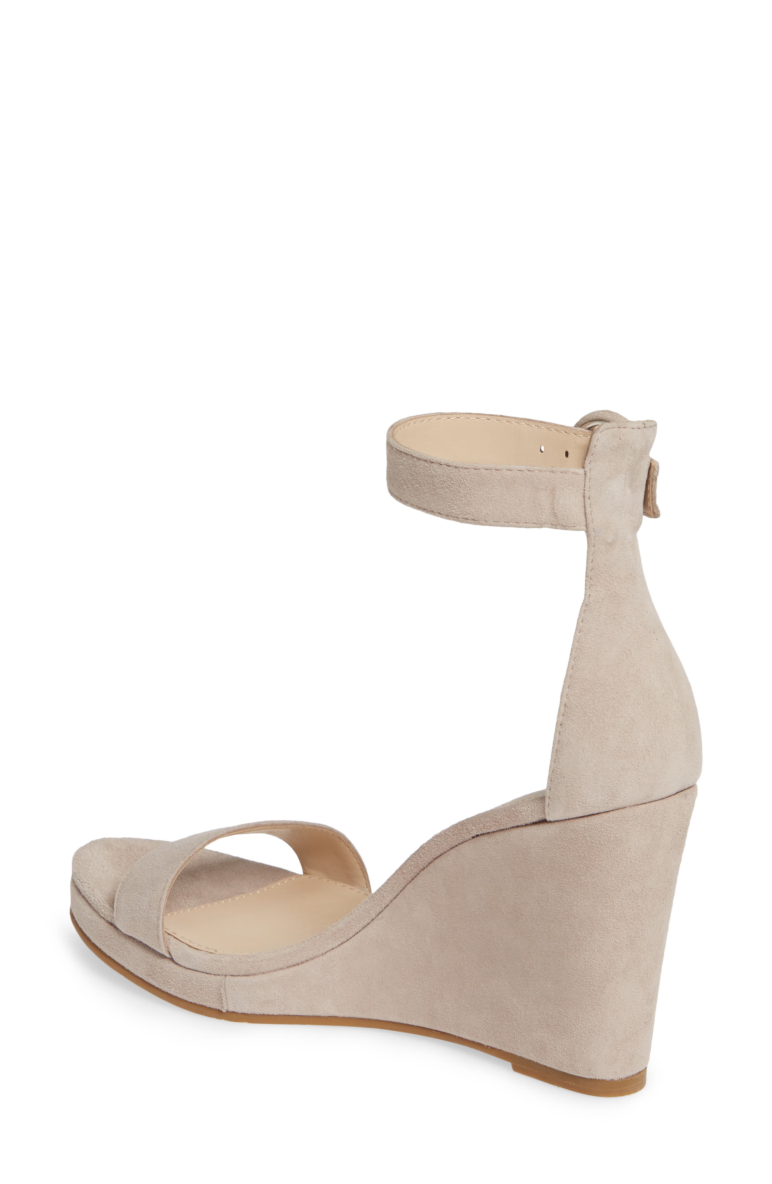 Nisha Wedge Sandal, Alternate, color, MUSHROOM LEATHER