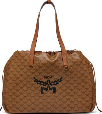 MCM Extra Large Himmel Lauretos Coated Canvas Tote Nordstrom