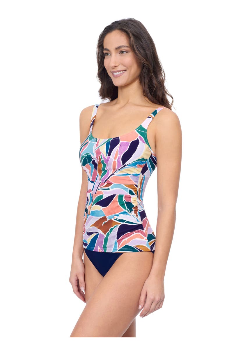 Aura Square Neck D Cup Tankini, Alternate, color, MULTI