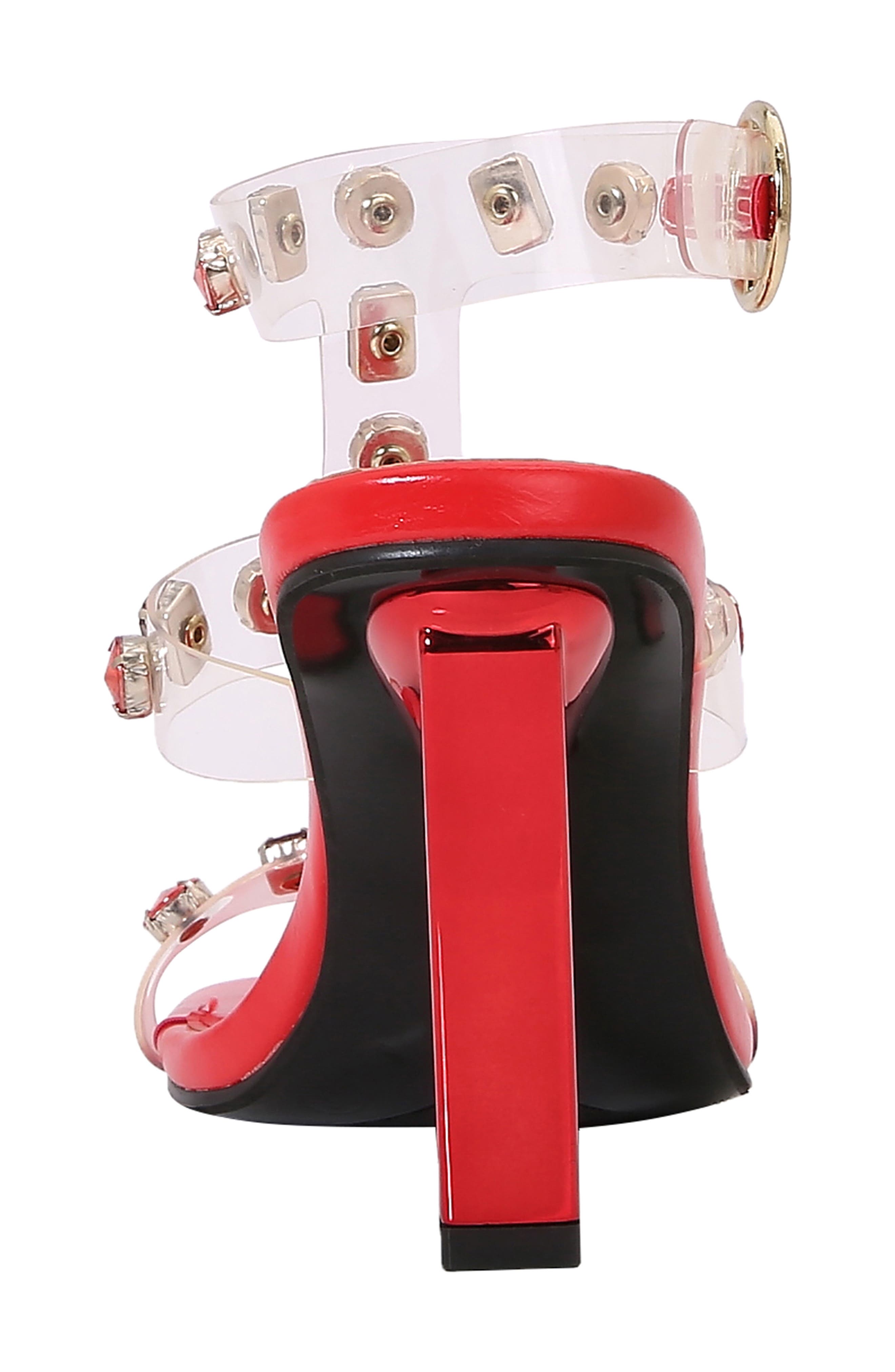 Gemnr Crystal Sandal, Alternate, color, RED