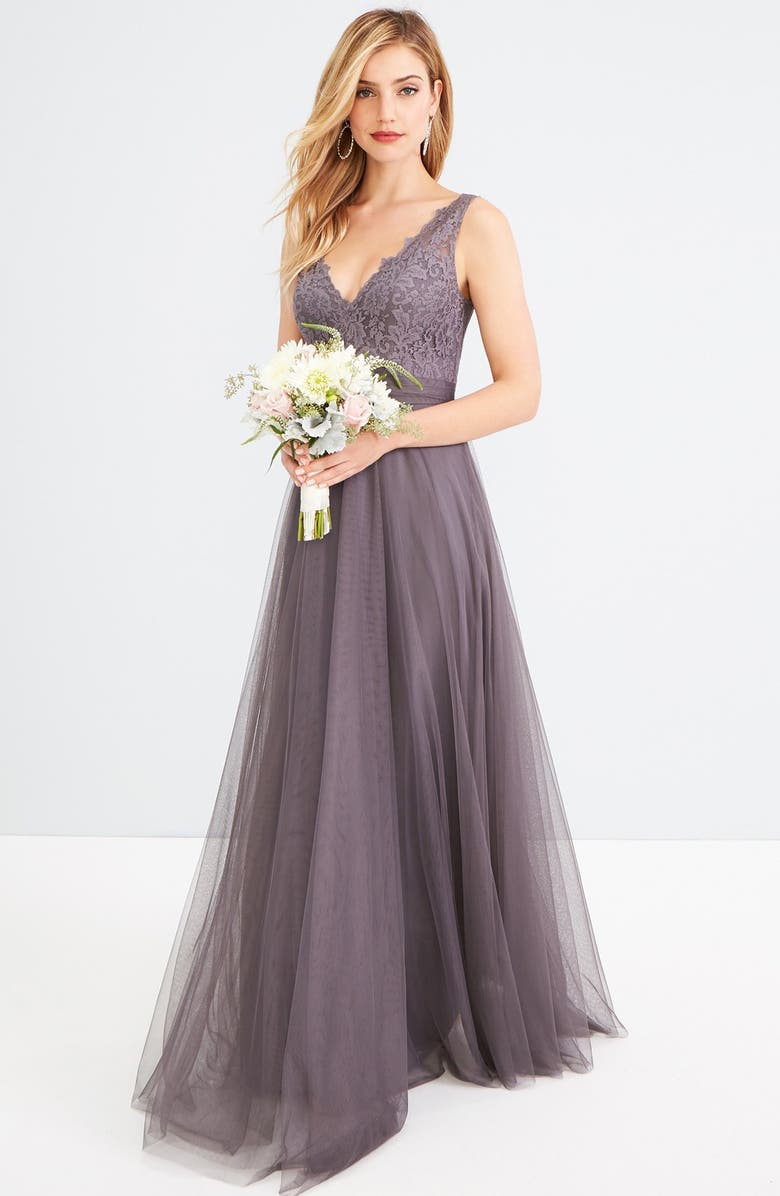 Watters Desiree Tulle Dress, Main, color, 