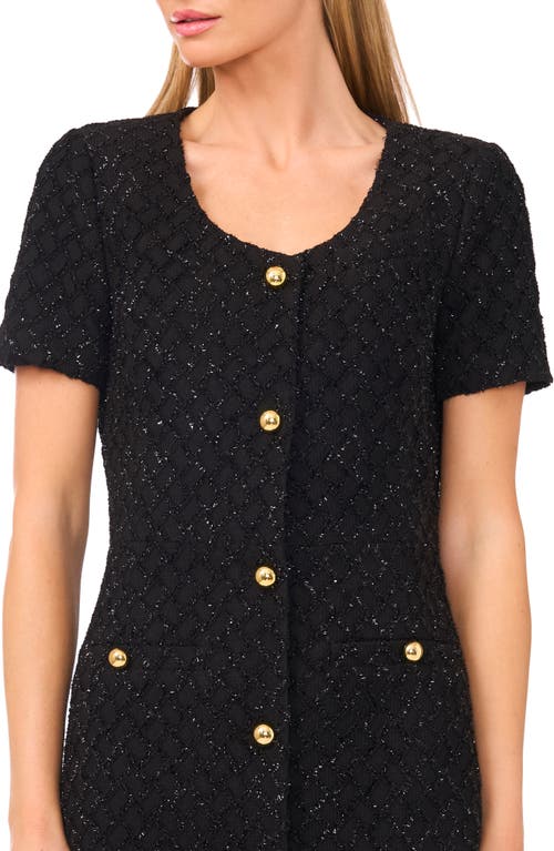 Ted Baker Sequin Plaid Minidress In Black