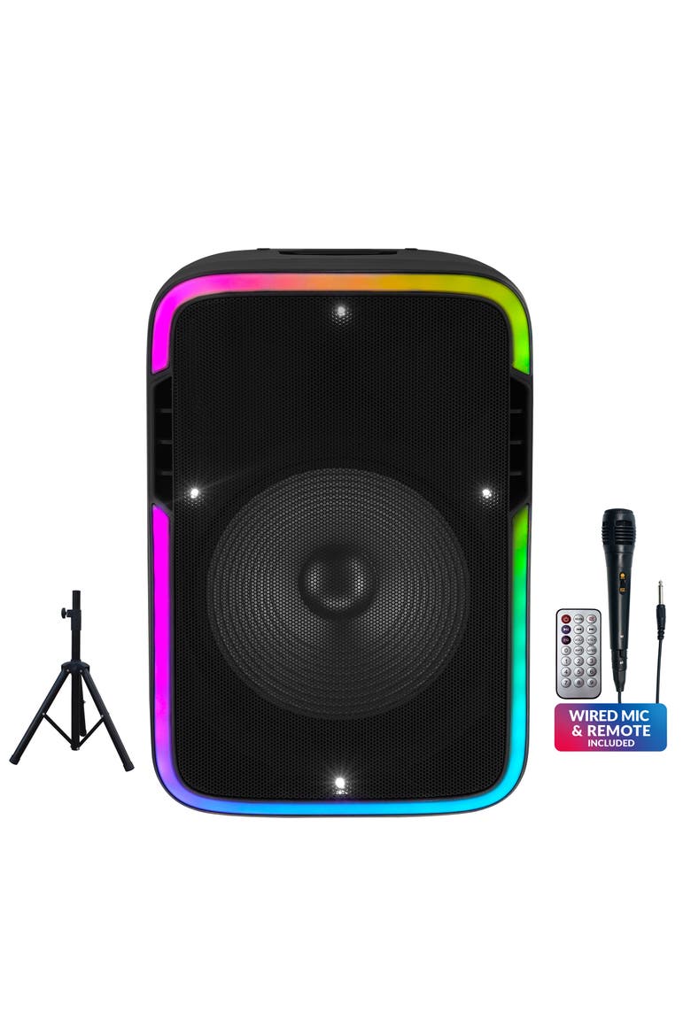 15 Inch LED Party Speaker with True Wireless Stereo, Alternate, color, Black