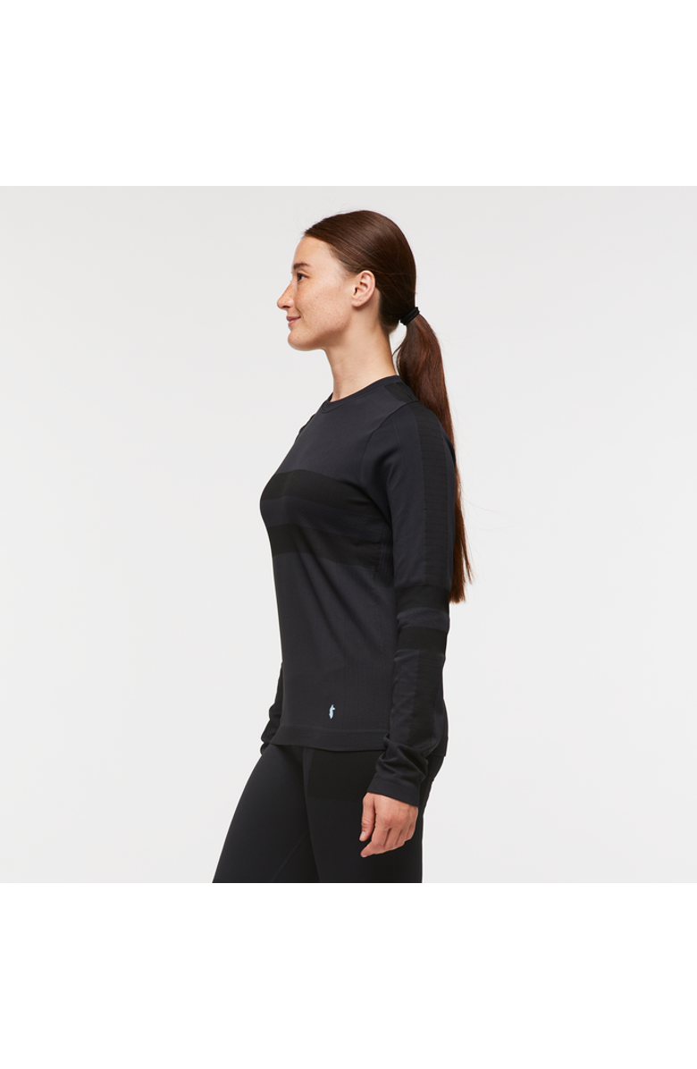 Cotopaxi Debajo Seamless Baselayer Crew - Women's, Alternate, color, Cotopaxi Black