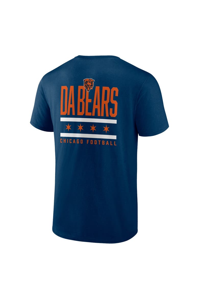 Men's Profile  Navy Chicago Bears Big & Tall Two-Sided T-Shirt, Alternate, color, Navy