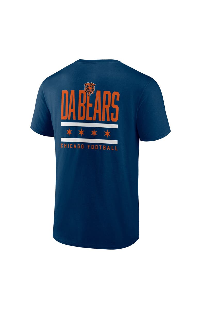 PROFILE Men's Profile  Navy Chicago Bears Big & Tall Two-Sided T-Shirt, Alternate, color, 