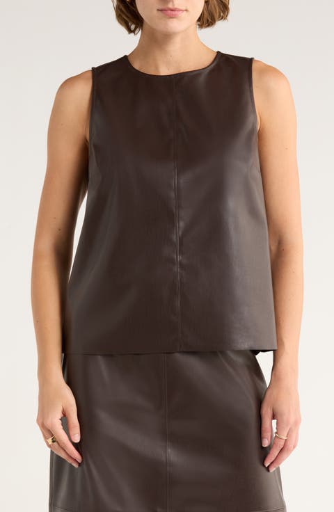 Faux Leather Tank