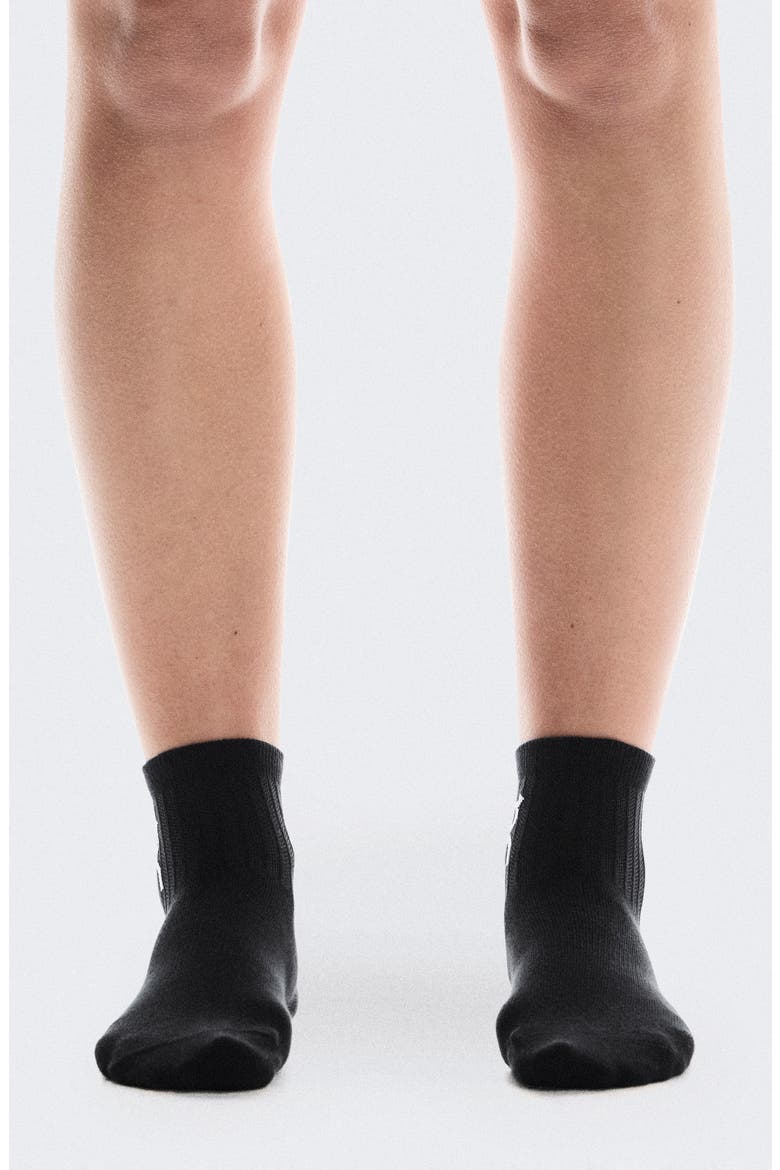 Logo Mid 3-Pack Socks, Alternate, color, BLACK
