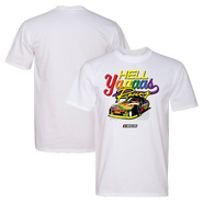Classic Ink Men's Classic Ink White NASCAR Hell Yaaaas Racing Pride T-Shirt