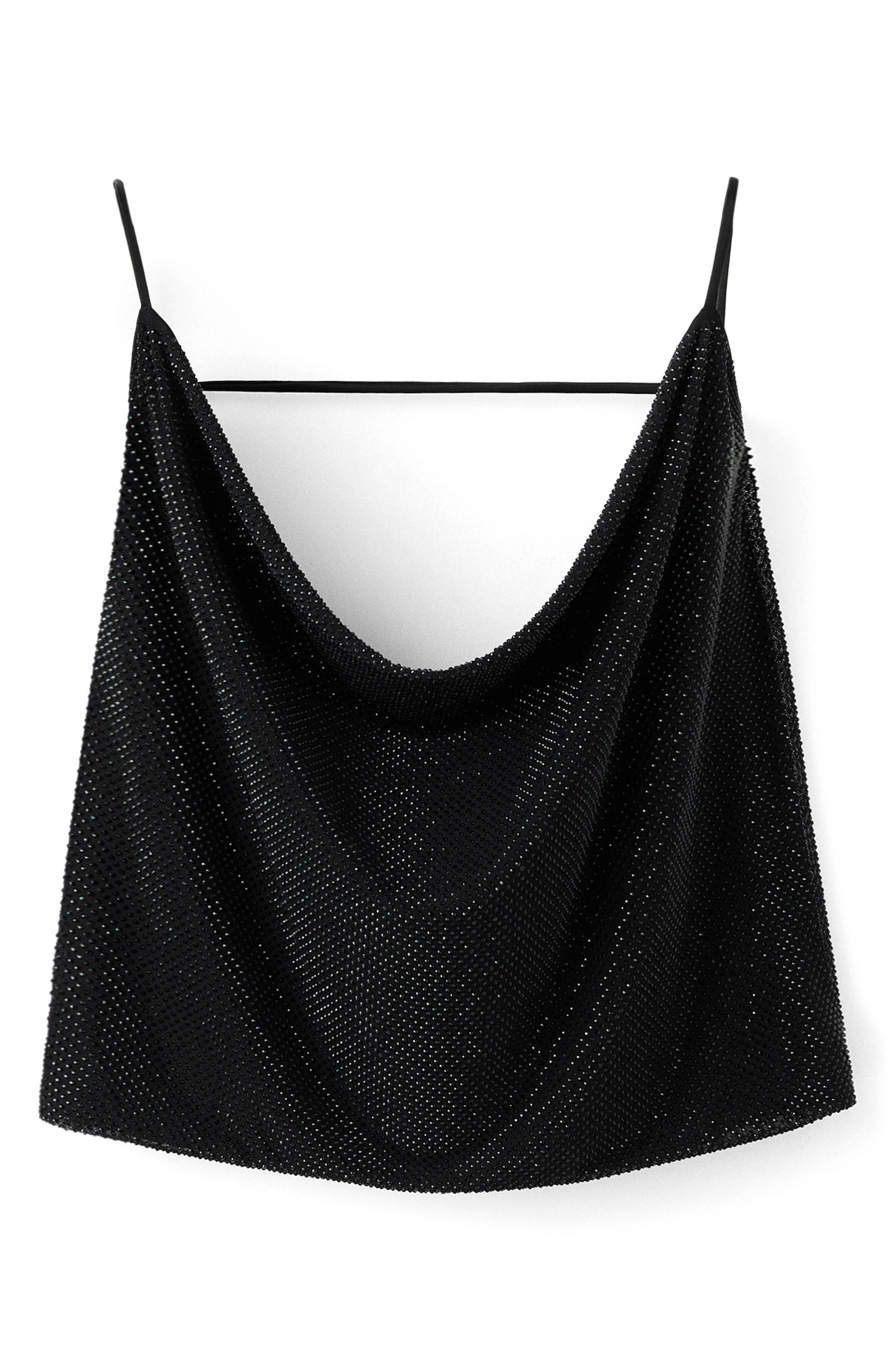MANGO x Kaia Gerber Drape Crystal Halter Top