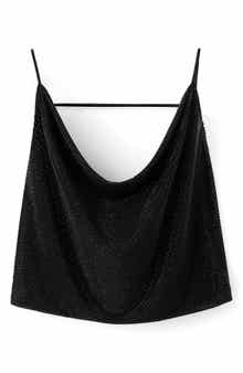 MANGO x Kaia Gerber Drape Crystal Halter Top