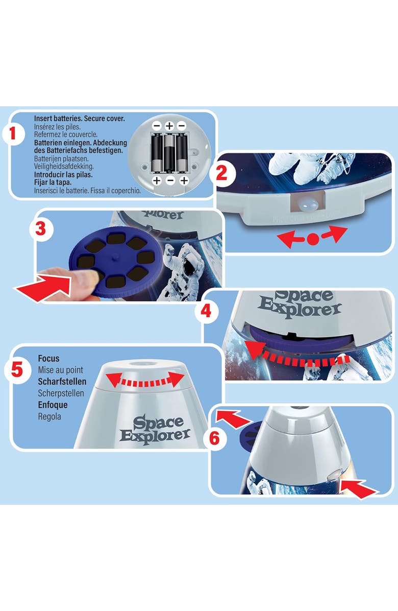 Brainstorm Toys Space Explorer Room Projector 24 Nasa & Hubble Spacecraft Images, Ages 6+, Alternate, color, 