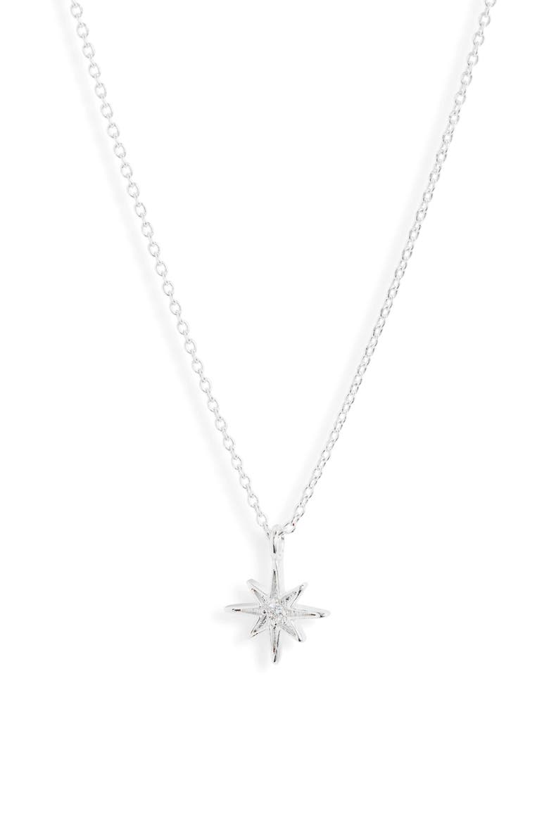 North Star Pendant Necklace, Alternate, color, SILVER