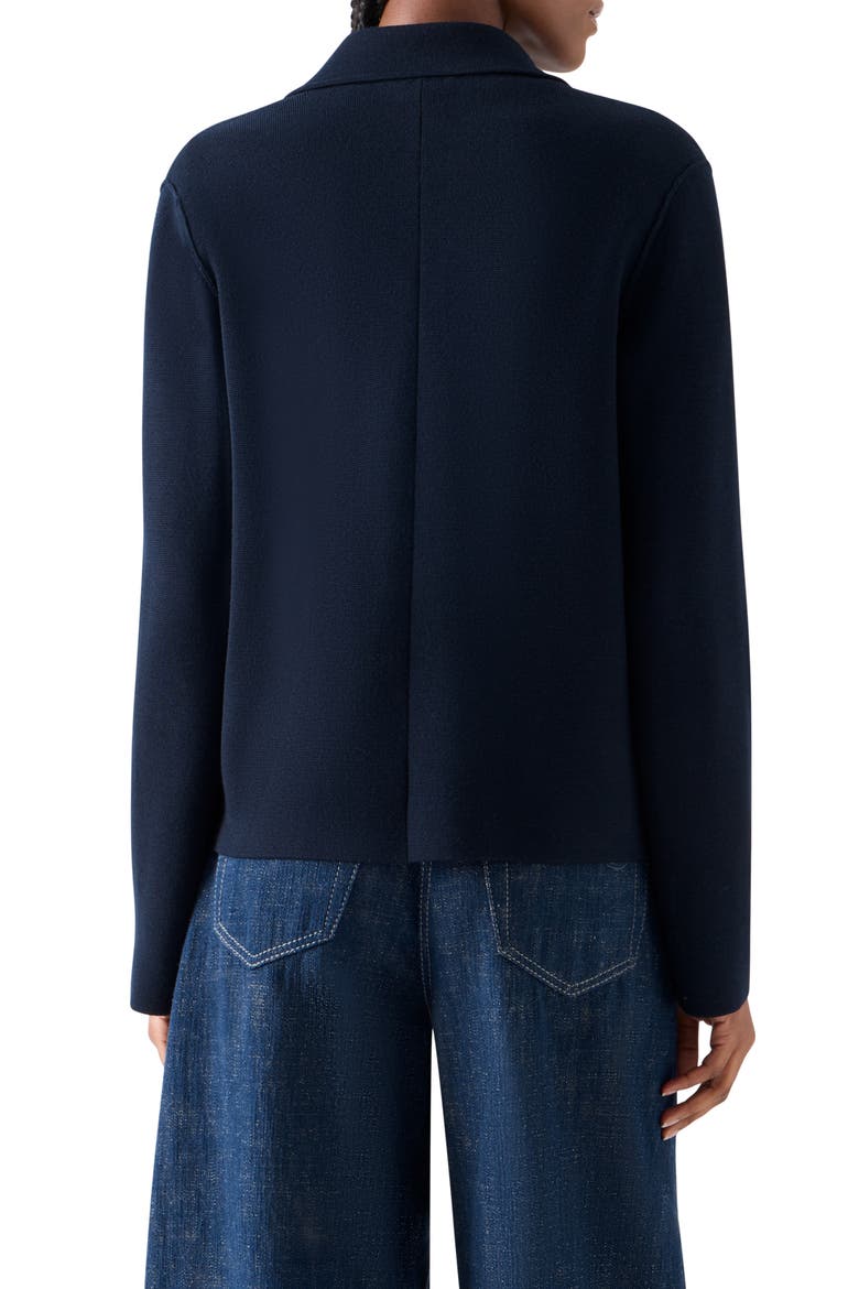 Milano Knit Double Breasted Jacket, Alternate, color, NAVY