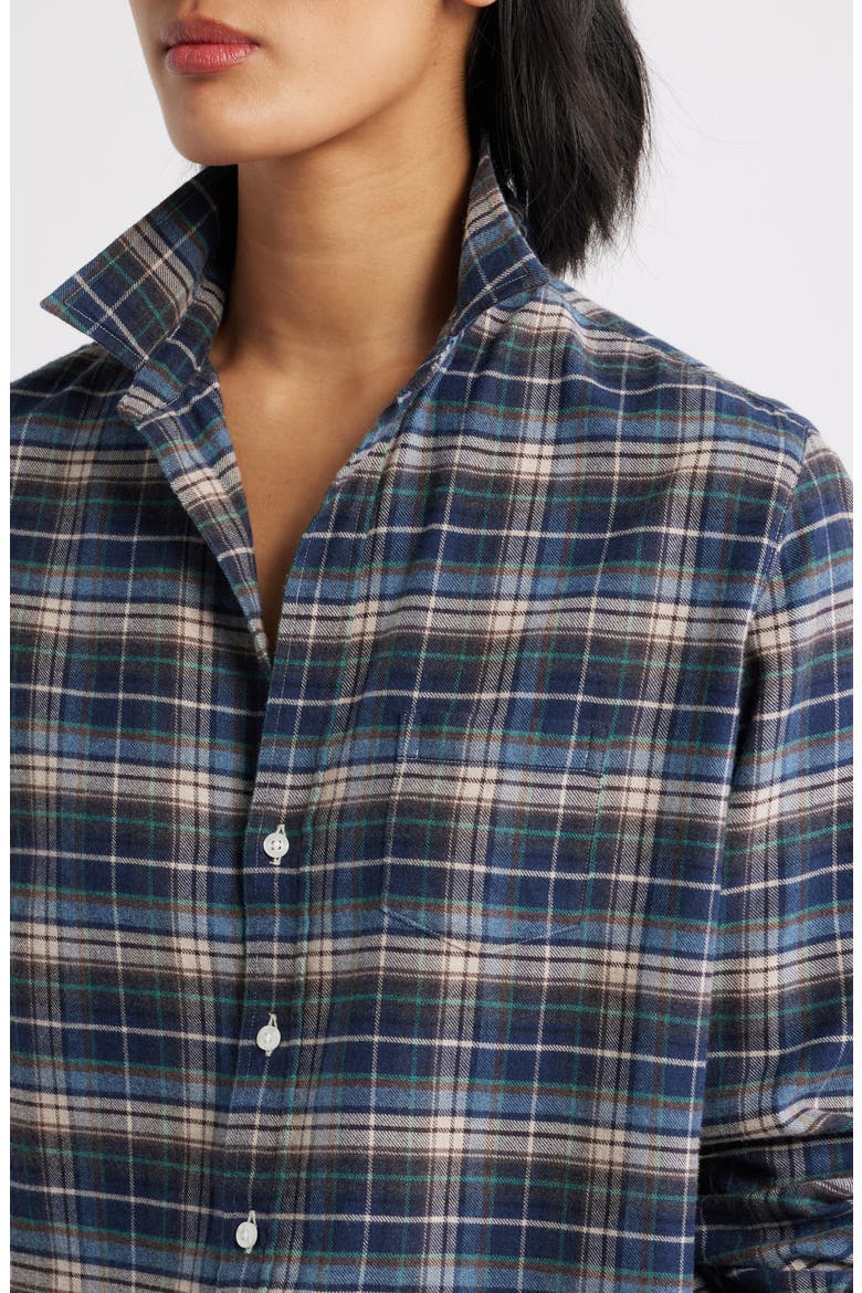 Eileen Plaid Relaxed Fit Button-Up Shirt, Alternate, color, GREY YELLOW BLUE PLAID