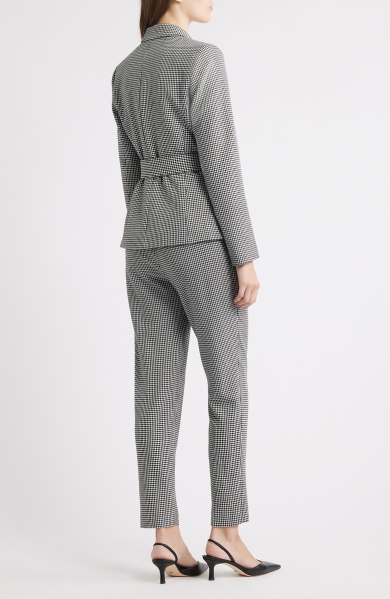 Tahari ASL Houndstooth Belted Jumpsuit, Alternate, color, Black White