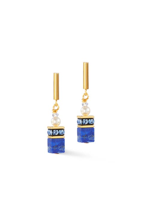 Geocube Precious Fusion Pearls Earrings