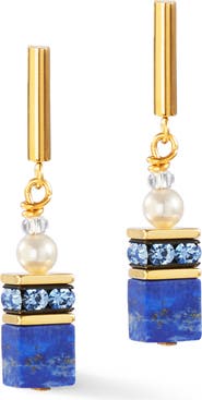 COEUR DE LION Geocube Precious Fusion Pearls Earrings