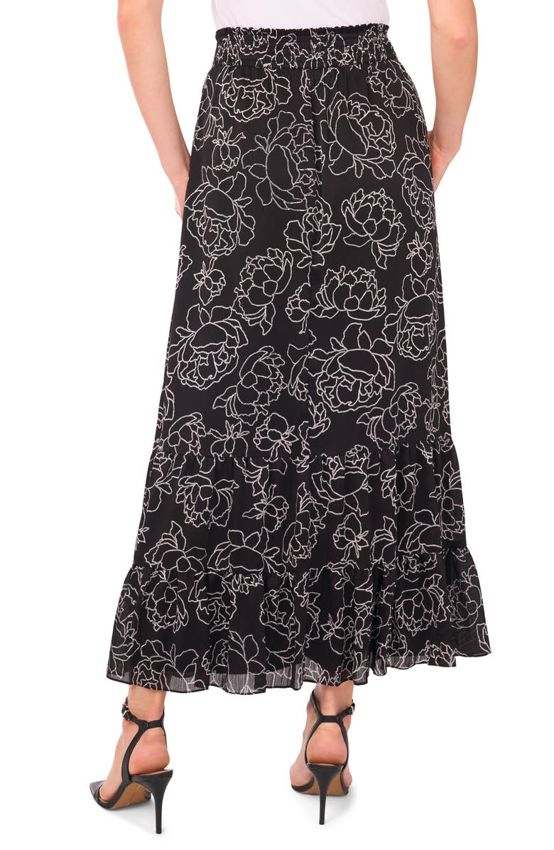 Vince Camuto Tiered Maxi Skirt, Alternate, color, Rich Black