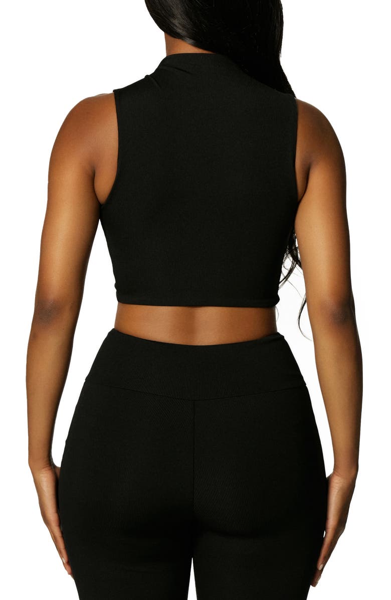 Naked Wardrobe Mock Neck Crop Top, Alternate, color, 