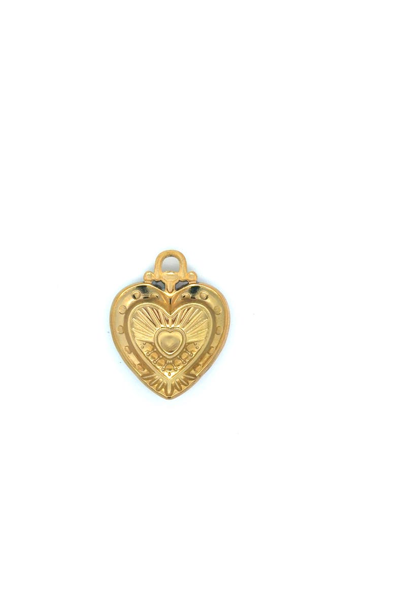Heart Charm Pendant, Main, color, Yellow Gold