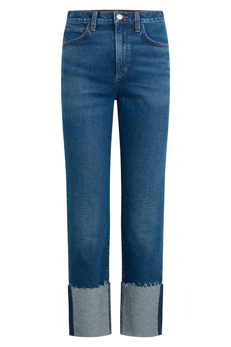 The Margot Cuffed Raw Hem High Waist Ankle Slim Jeans, Alternate, color, SERENDIPITOUS