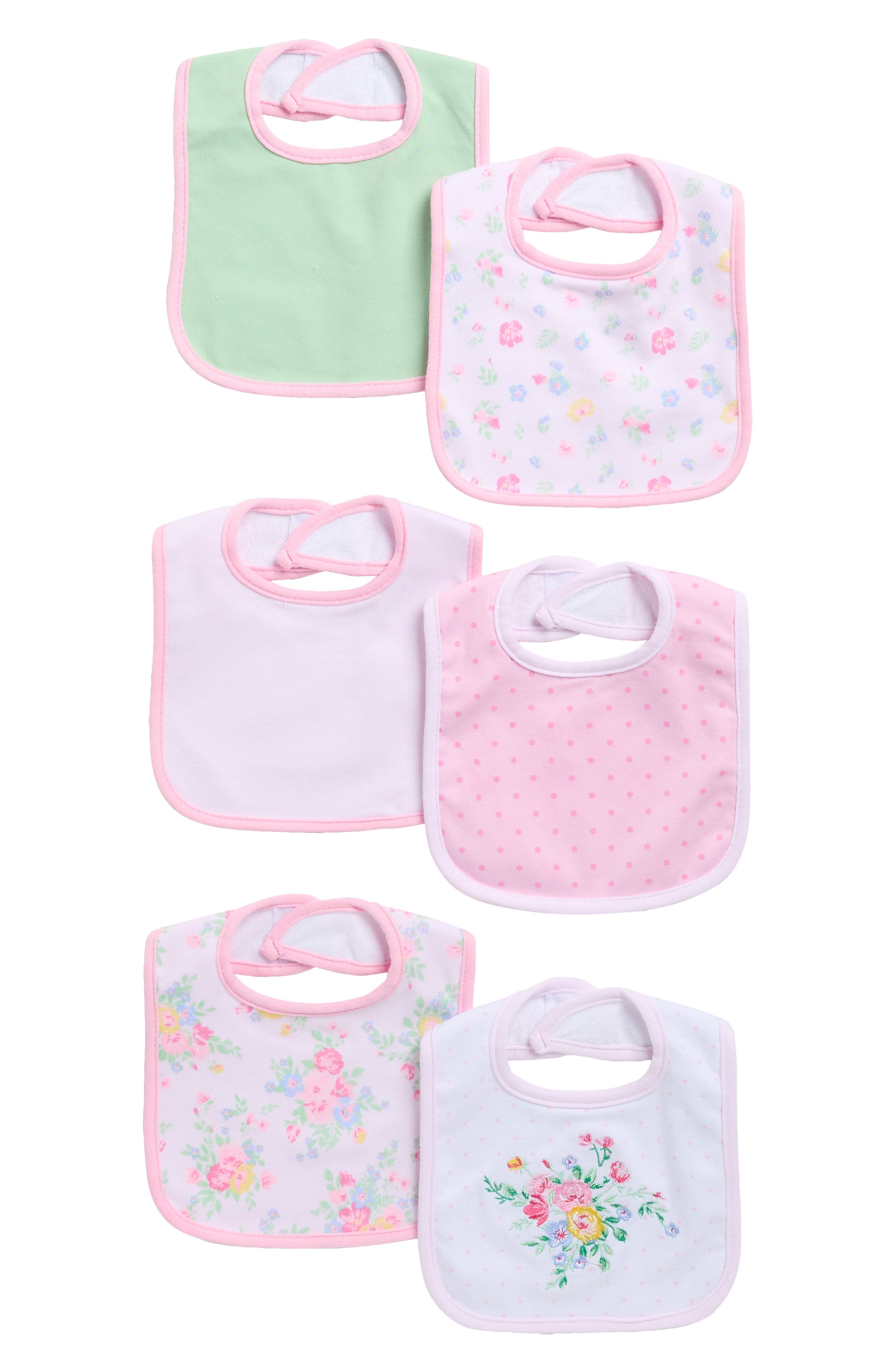 Little Me 6-Pack Assorted Bouquet Bibs