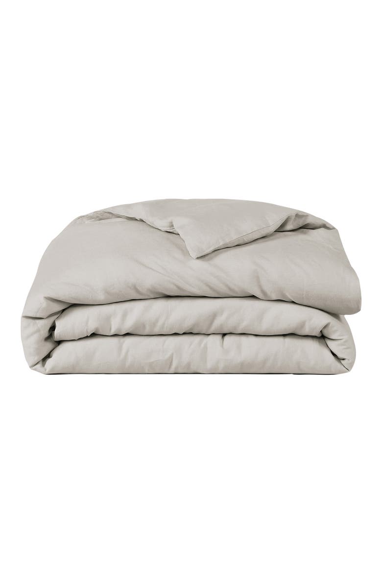 French Linen Duvet Cover, Main, color, FOG