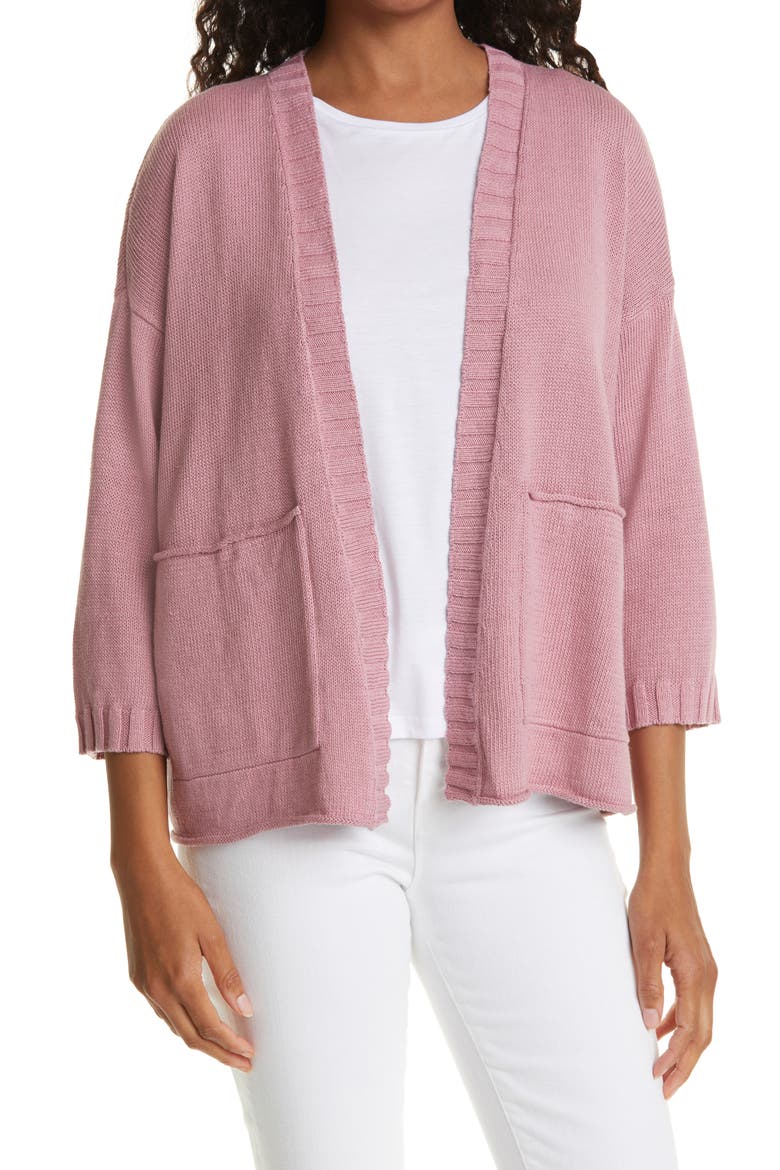 Open Front Cardigan, Main, color, MAGNOLIA