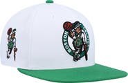 Mitchell & Ness Men's Mitchell & Ness White/Green Boston Celtics Side Core 2.0 Snapback Hat